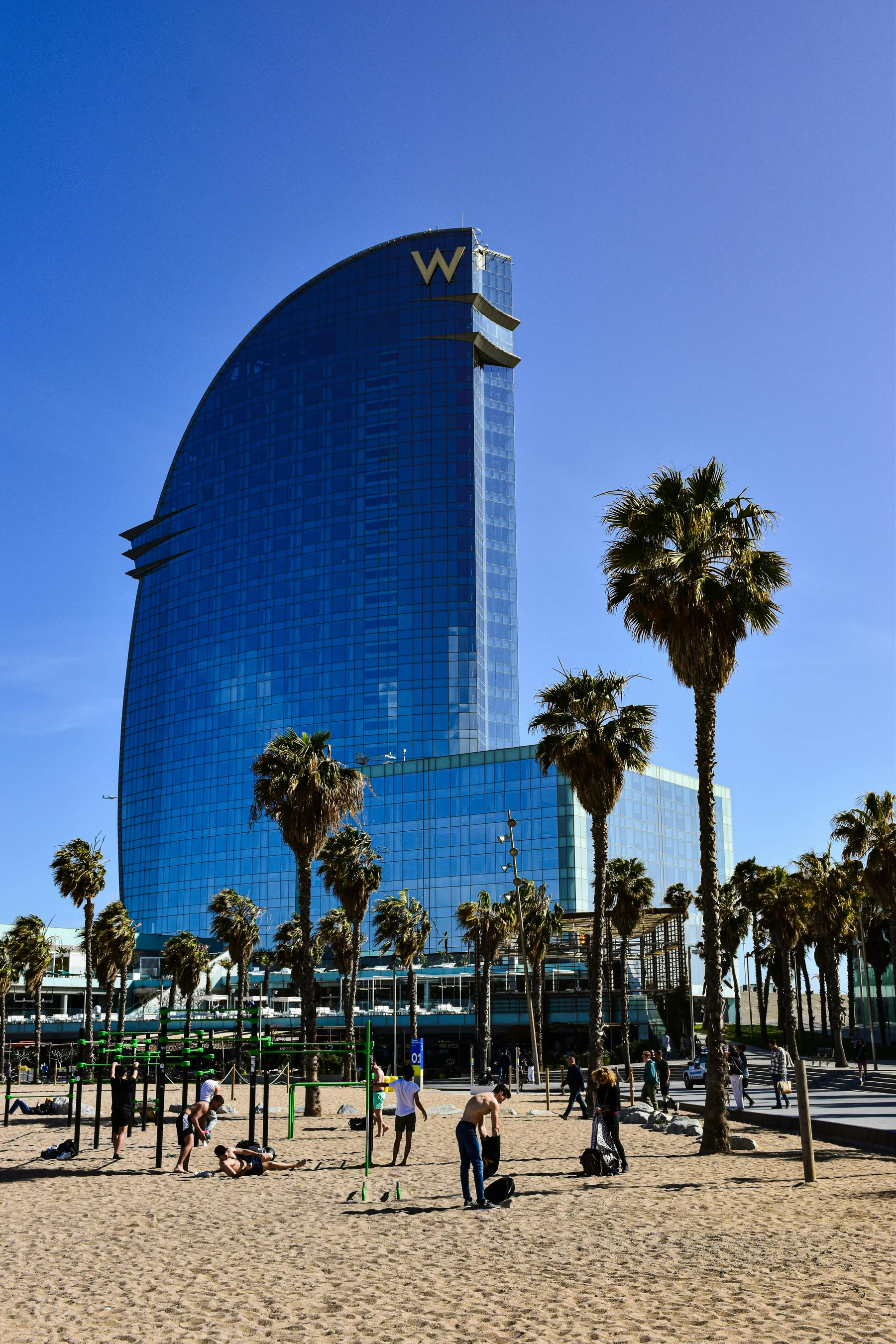 Barceloneta beach area in Barcelona