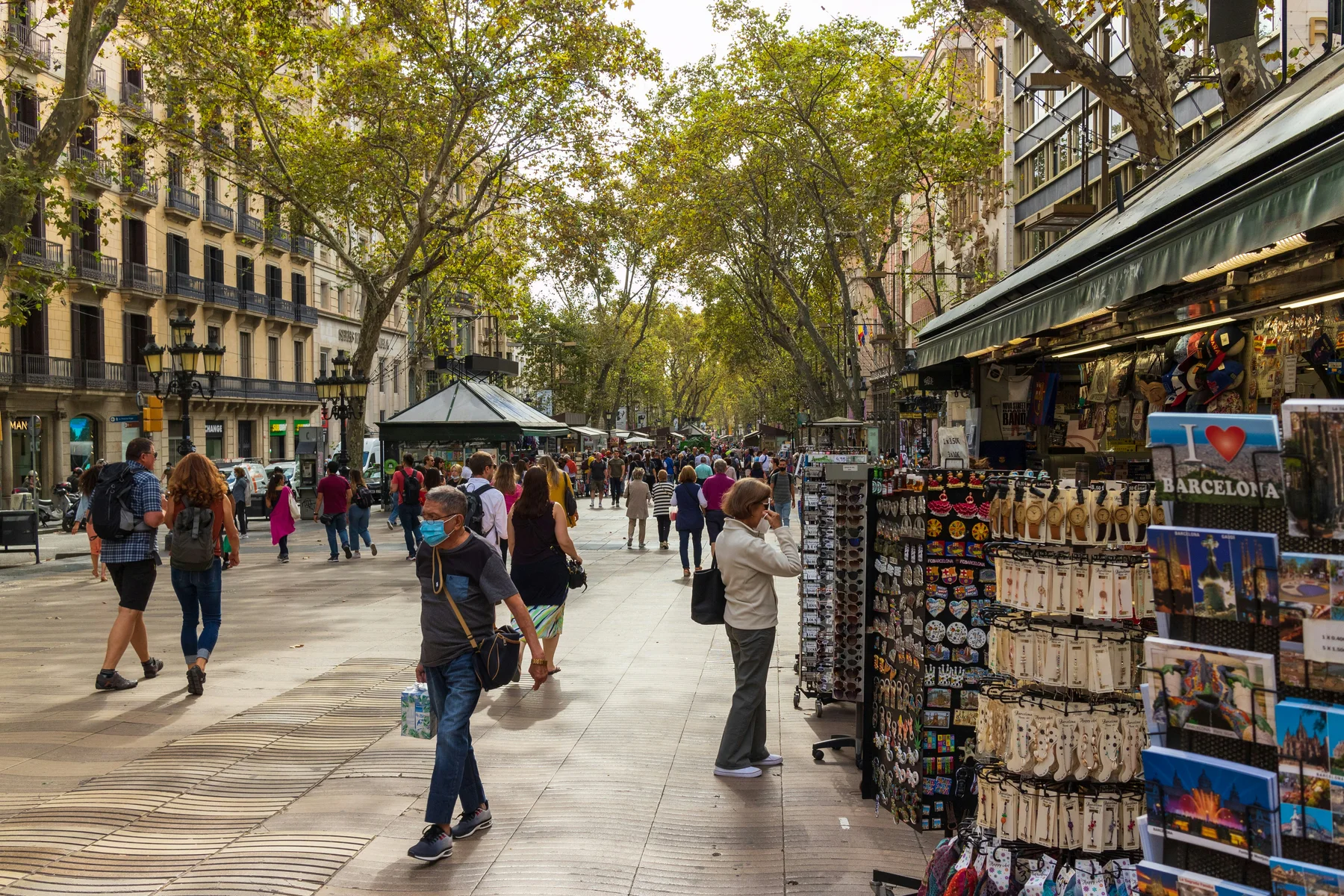 La Rambla caution place in Barcelona