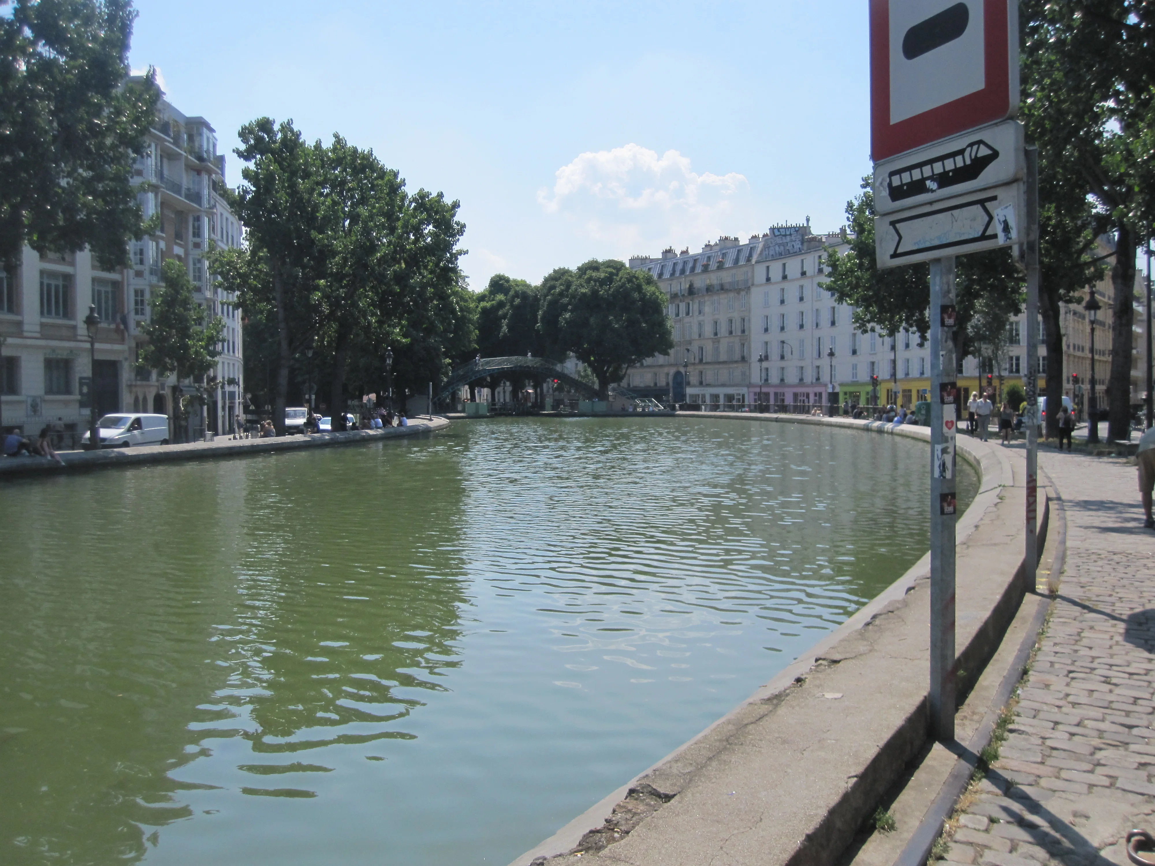 Canal Saint-Martin area in Paris